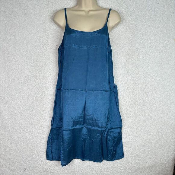 Noa Noa Slip Dress Womens Sz M Blue Sleeveless Spaghetti Strap Feminine Romantic - Picture 13 of 13